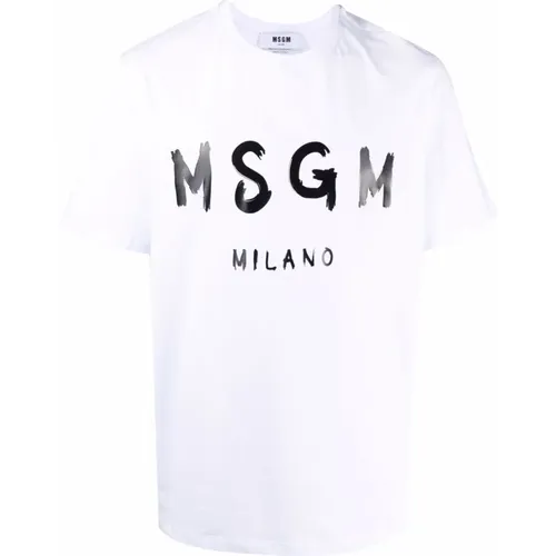 Msgm - Tops > T-Shirts - White - Msgm - Modalova