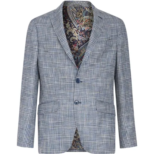 Etro - Jackets > Blazers - Blue - ETRO - Modalova