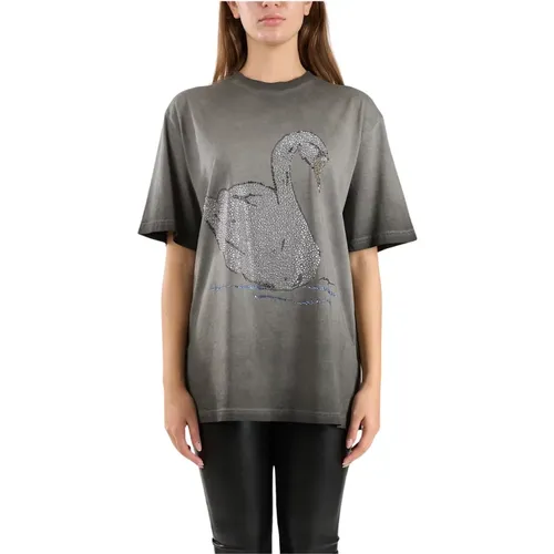 Msgm - Tops > T-Shirts - Gray - Msgm - Modalova