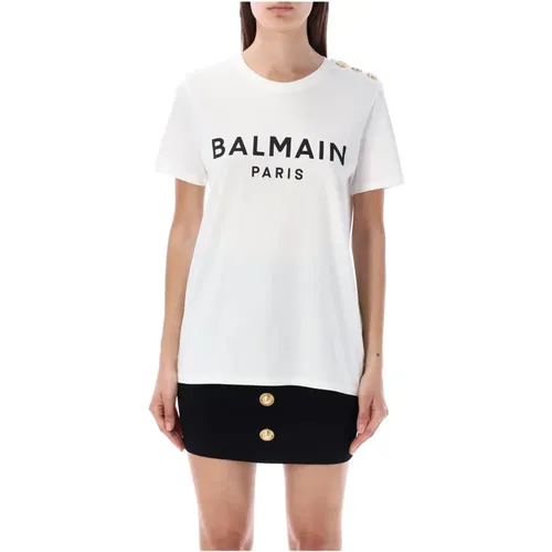 Balmain - Tops > T-Shirts - White - Balmain - Modalova