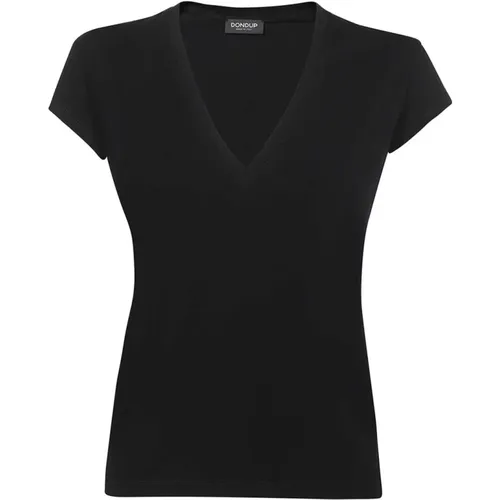 Dondup - Tops > T-Shirts - Black - Dondup - Modalova