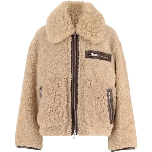 Jackets > Faux Fur & Shearling Jackets - - Stand Studio - Modalova