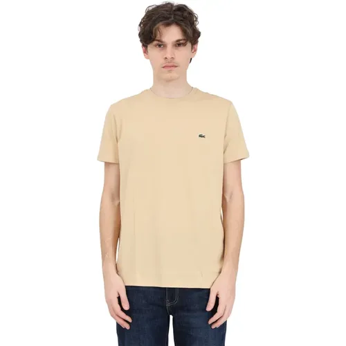 Lacoste - Tops > T-Shirts - Beige - Lacoste - Modalova