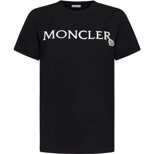 Moncler - Tops > T-Shirts - Black - Moncler - Modalova