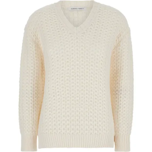 Knitwear > V-neck Knitwear - - alberta ferretti - Modalova