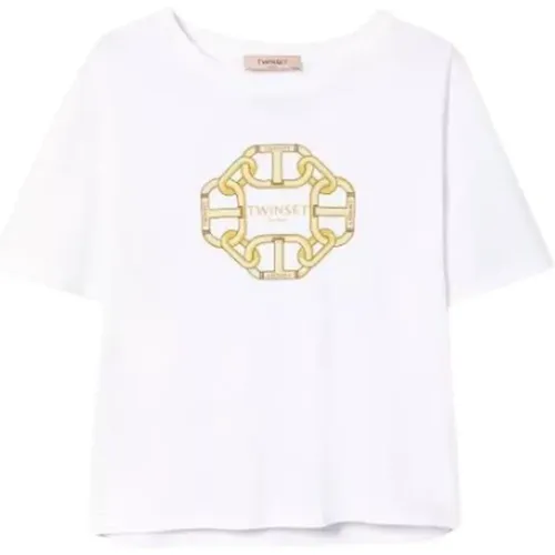 Twinset - Tops > T-Shirts - White - Twinset - Modalova