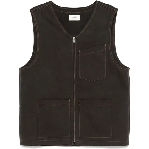 Agolde - Jackets > Vests - Brown - Agolde - Modalova