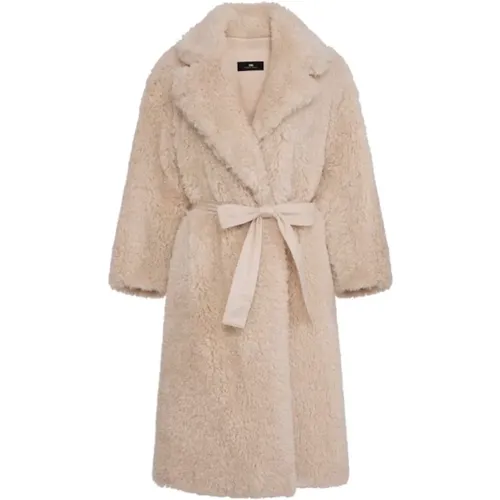 Coats > Belted Coats - - Elisabetta Franchi - Modalova