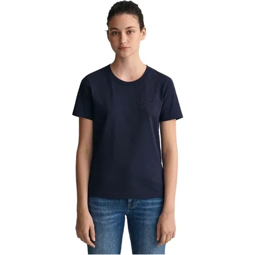 Gant - Tops > T-Shirts - Blue - Gant - Modalova