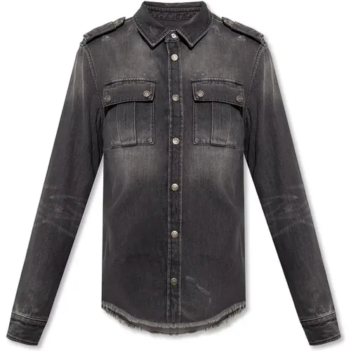 Shirts > Denim Shirts - - Balmain - Modalova