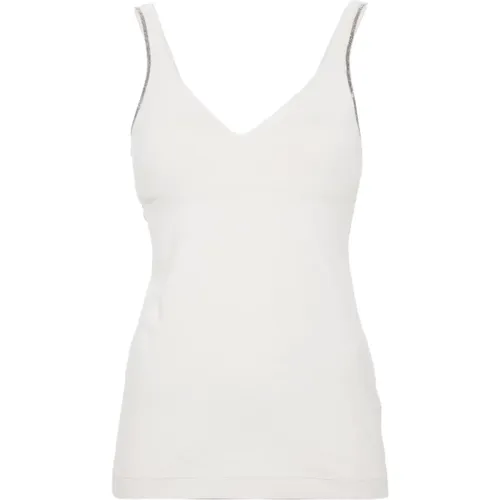 Tops > Sleeveless Tops - - BRUNELLO CUCINELLI - Modalova