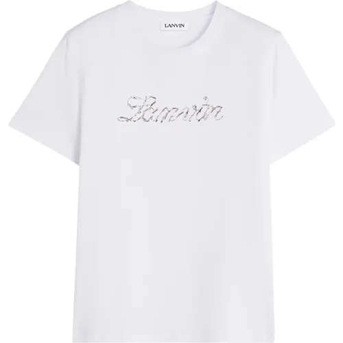 Lanvin - Tops > T-Shirts - White - Lanvin - Modalova