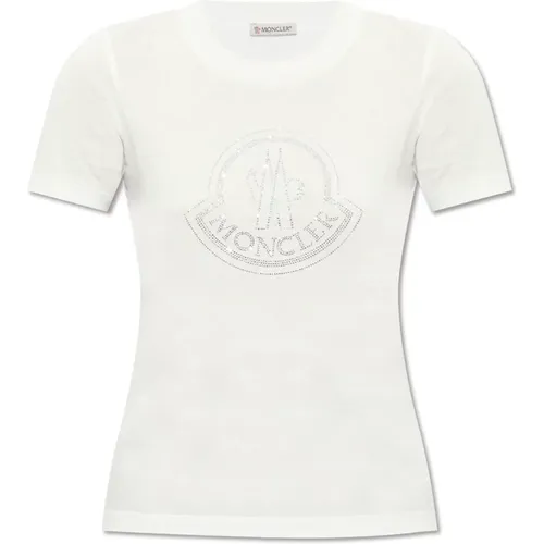 Moncler - Tops > T-Shirts - White - Moncler - Modalova