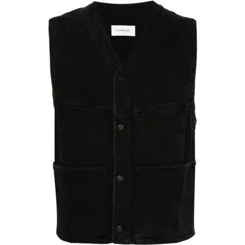 Lemaire - Jackets > Vests - Black - Lemaire - Modalova