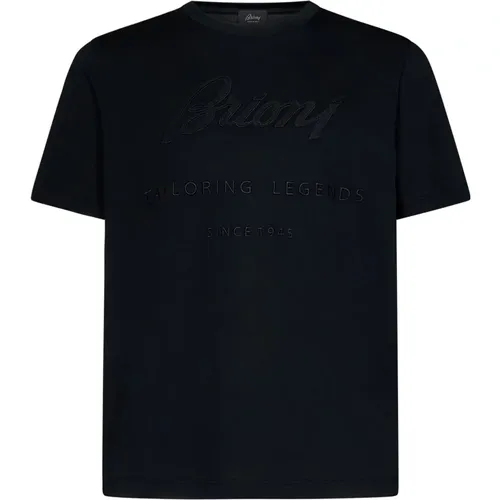 Brioni - Tops > T-Shirts - Black - Brioni - Modalova