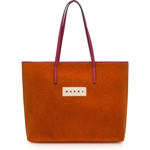 Marni - Bags > Tote Bags - Orange - Marni - Modalova