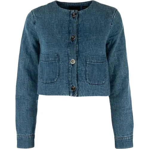 Jackets > Denim Jackets - - pinko - Modalova