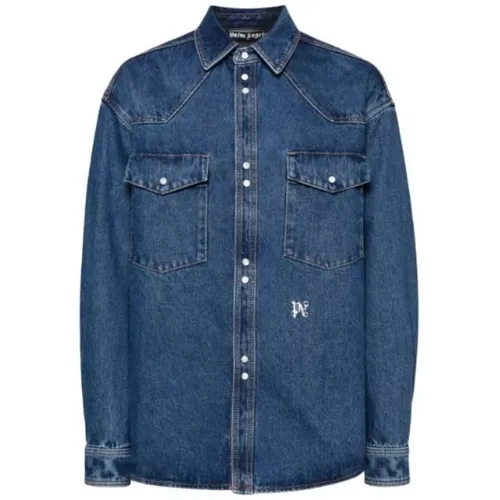 Shirts > Denim Shirts - - Palm Angels - Modalova