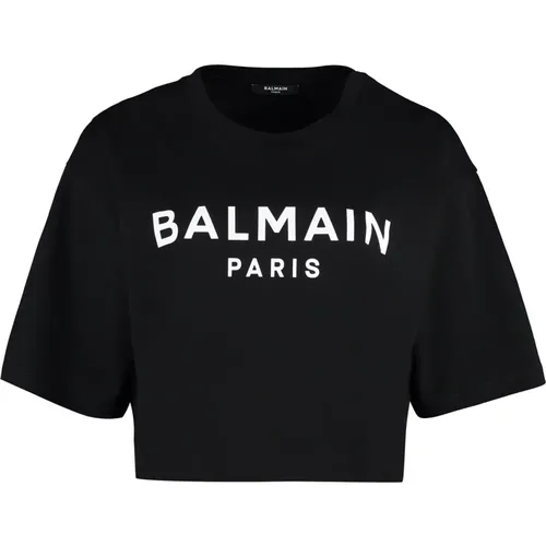 Balmain - Tops > T-Shirts - Black - Balmain - Modalova