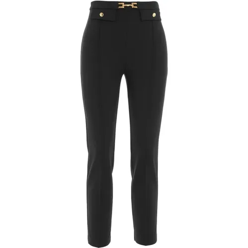 Trousers > Slim-fit Trousers - - Elisabetta Franchi - Modalova