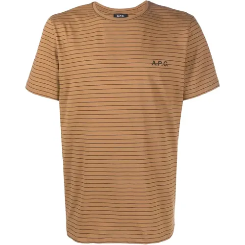 A.p.c. - Tops > T-Shirts - Brown - A.p.c. - Modalova