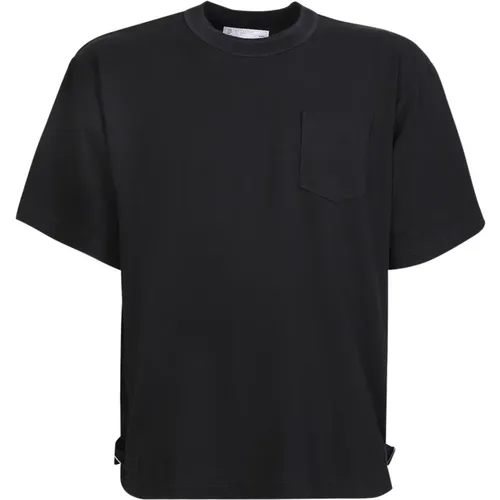 Sacai - Tops > T-Shirts - Black - Sacai - Modalova