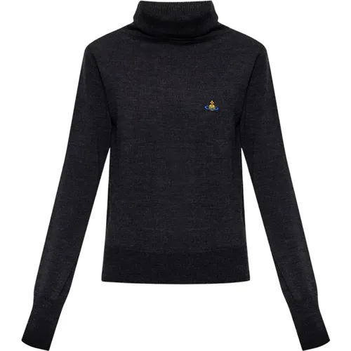 Giulia turtleneck sweater with logo - Vivienne Westwood - Modalova