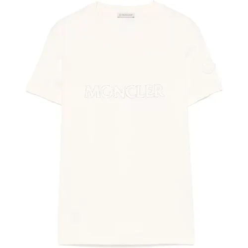 Moncler - Tops > T-Shirts - White - Moncler - Modalova