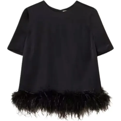 Twinset - Tops > T-Shirts - Black - Twinset - Modalova