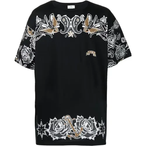 Etro - Tops > T-Shirts - Black - ETRO - Modalova