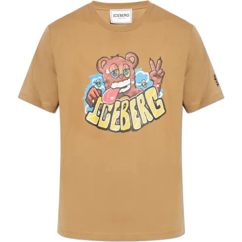 Iceberg - Tops > T-Shirts - Brown - Iceberg - Modalova