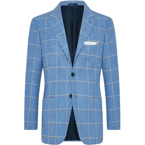 Kiton - Jackets > Blazers - Blue - Kiton - Modalova