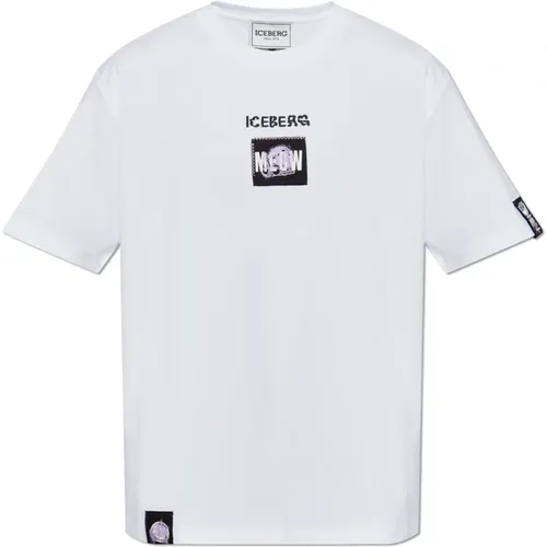 Iceberg - Tops > T-Shirts - White - Iceberg - Modalova