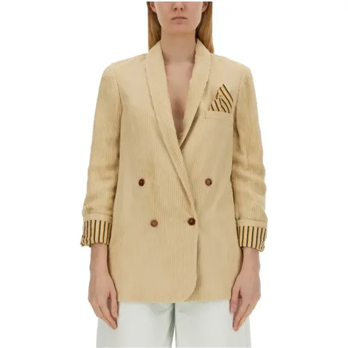 Alysi - Jackets > Blazers - Beige - Alysi - Modalova