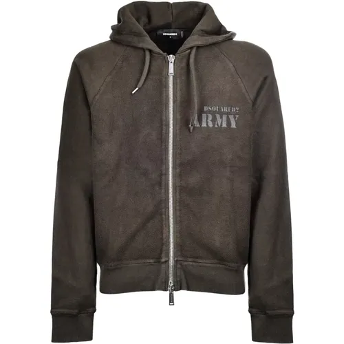 Sweatshirts & Hoodies > Zip-throughs - - Dsquared2 - Modalova