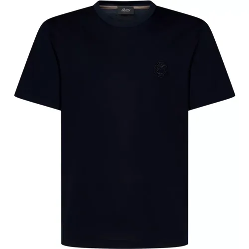 Brioni - Tops > T-Shirts - Blue - Brioni - Modalova