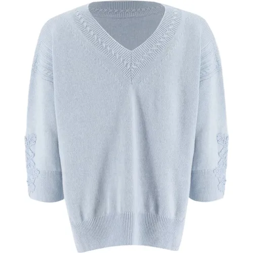 Knitwear > V-neck Knitwear - - Ermanno Scervino - Modalova