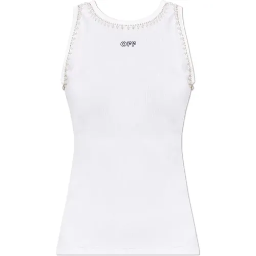 Off - Tops > Sleeveless Tops - - Off White - Modalova