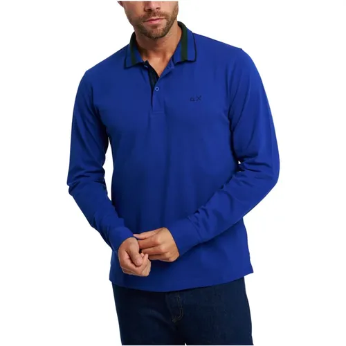 Sun68 - Tops > Polo Shirts - Blue - Sun68 - Modalova