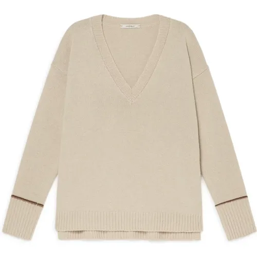 Knitwear > V-neck Knitwear - - Maliparmi - Modalova