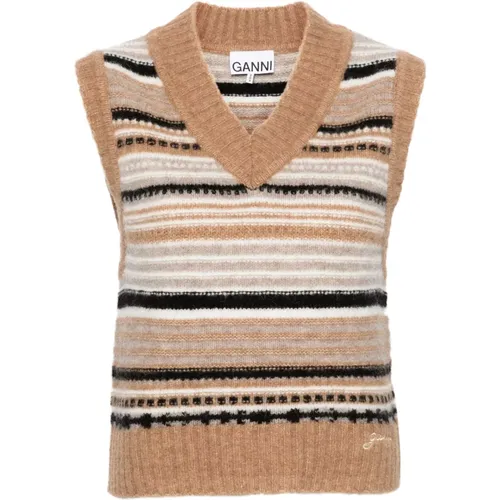 Knitwear > V-neck Knitwear - - Ganni - Modalova