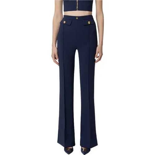 Trousers > Wide Trousers - - Elisabetta Franchi - Modalova