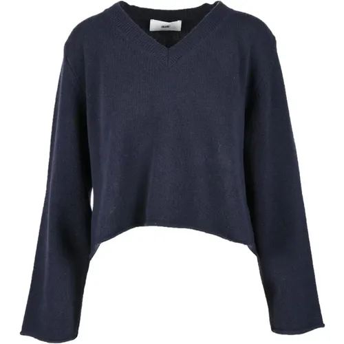 Knitwear > V-neck Knitwear - - Solotre - Modalova