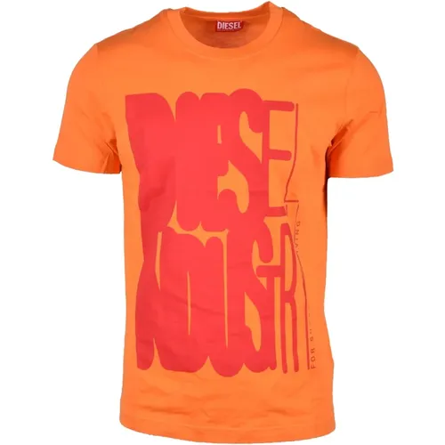 Diesel - Tops > T-Shirts - Orange - Diesel - Modalova