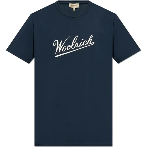 Woolrich - Tops > T-Shirts - Blue - Woolrich - Modalova