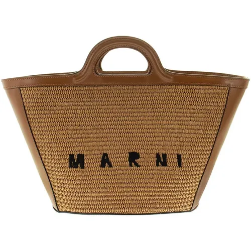 Marni - Bags > Handbags - Beige - Marni - Modalova