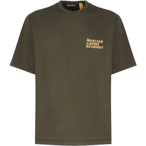 Moncler - Tops > T-Shirts - Green - Moncler - Modalova