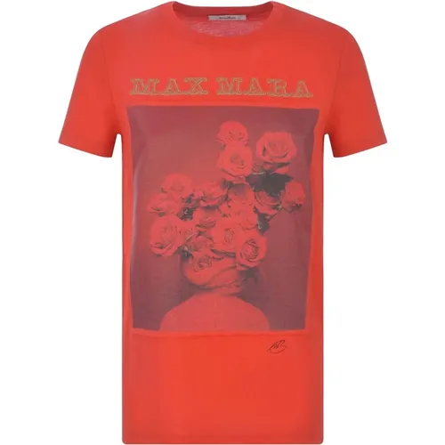 Max Mara - Tops > T-Shirts - Red - Max Mara - Modalova