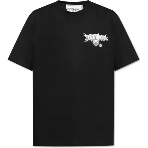 Iceberg - Tops > T-Shirts - Black - Iceberg - Modalova