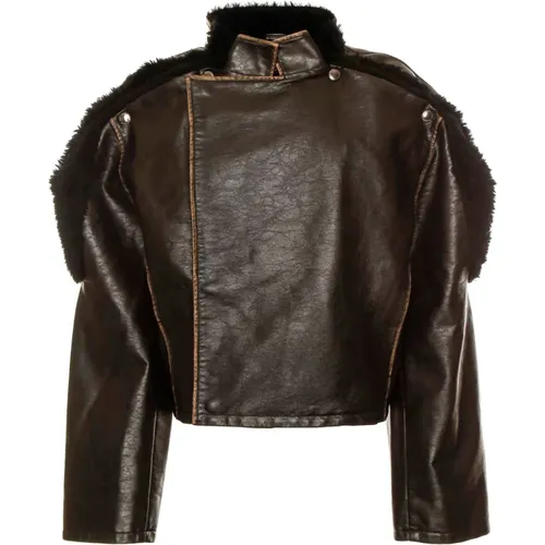 Jackets > Leather Jackets - - Y/Project - Modalova